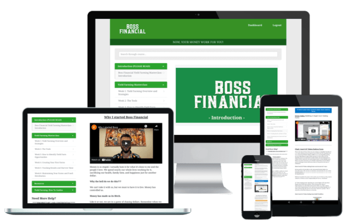 Boss Financial – Yield Farming MasterClass