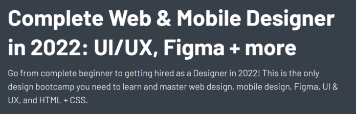 Complete Web & Mobile Designer in 2022