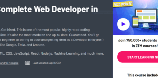 The Complete Web Developer in 2022: Zero to Mastery The Complete Web Developer in 2022: Zero to Mastery