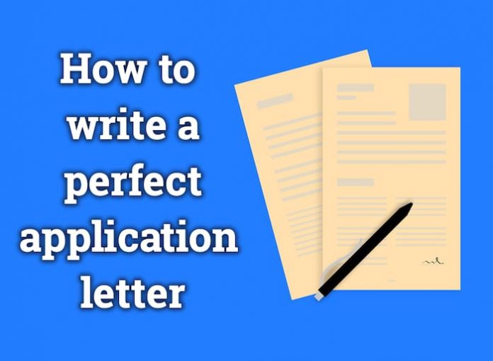 How to write an application letter