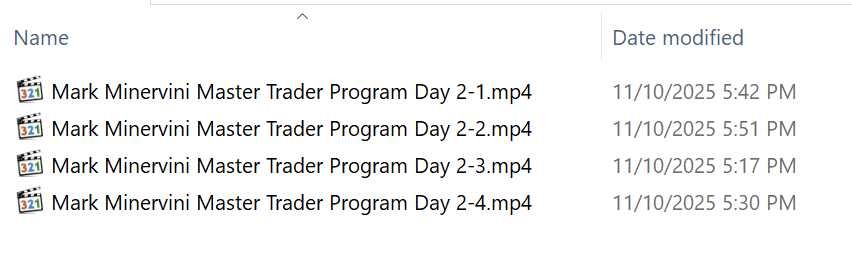 Mark Minervini & Mark Ritchie II – Master Trader Program 2025