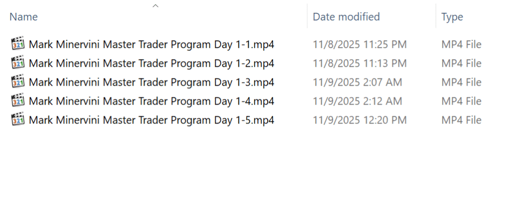 Mark Minervini & Mark Ritchie II – Master Trader Program 2025