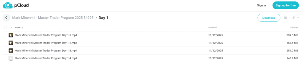 Mark Minervini & Mark Ritchie II – Master Trader Program 2025