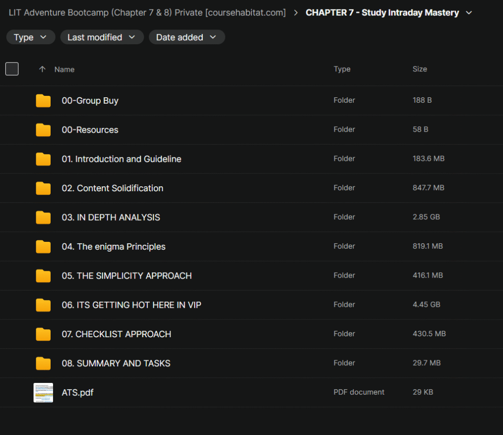 LIT Adventure Bootcamp (Chapter 7 & 8) Private