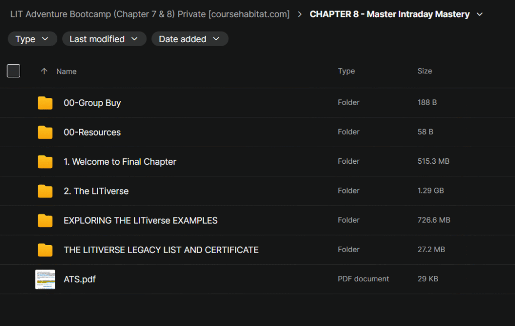 LIT Adventure Bootcamp (Chapter 7 & 8) Private